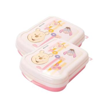 Imagem de Kit 2 Porta Lanche Sanduicheira Infantil Lancheira Escolar - - PLASUTI