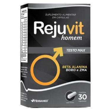 Imagem de Rejuvit Homem Test Max Beta Alanina Boro ZMA 30 Capsulas Herbamed, Nat