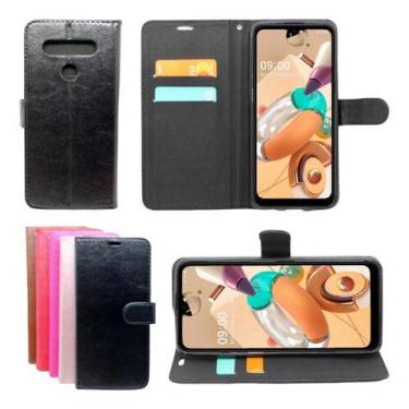 Imagem de Capa Capinha Carteira LG K61 Flip Case Colorida Preta - Mustangshop, V