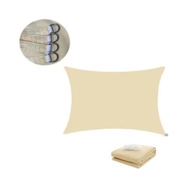 Imagem de Toldo Retangular Impermeável Para Sol, Lona De Sombreamento Para Jardi