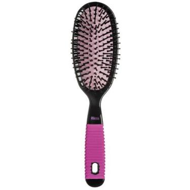 Imagem de Escova De Cabelo Oval Ricca Grande Black & Pink 2411 - BELLIZ