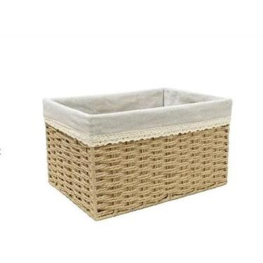 Imagem de Cesto retangular 8l1057 krenak 38x28x24 mek decor, UNICA
