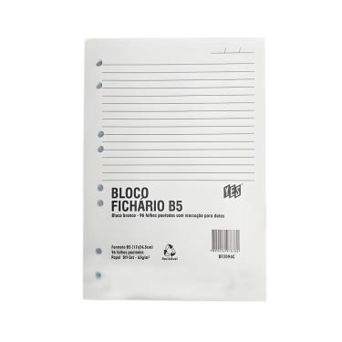 Imagem de Bloco de Fichário Yes BF2096C B5 17x24,5cm com 96 Folhas Branco