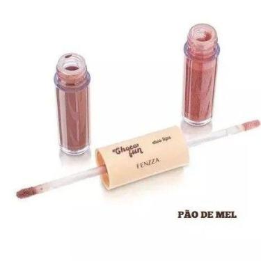 Imagem de Duo Lips Batom + Gloss Labial Choco Fun Fenzza - Cheiro de Chocolate C