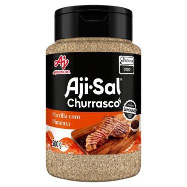 Imagem de Sal de Parrilla com Pimenta para Churrasco AjiSal Frasco 500g - AJI-SA