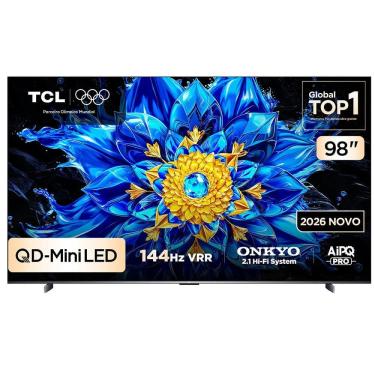 Imagem de Smart TV 4K TCL Advanced QD-Mini LED 98” Polegadas com Google TV, 144Hz VRR, Controle Preciso de Iluminação e Tela HVA