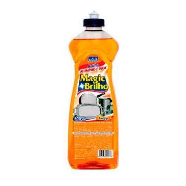 Imagem de Limpar Aluminio e Inox Magic Brilho Laranja 500ml - Crivialli