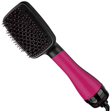 Imagem de Revlon Secador de cabelo e modelador de um passo | Cabelo desembaraçado, seco e liso, (rosa)
