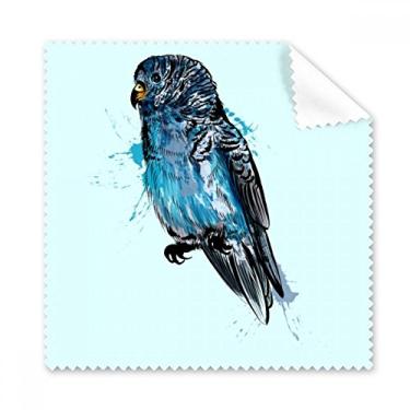 Imagem de Pano de limpeza de pássaro papagaio azul preto limpador de óculos 5 peças