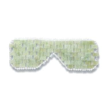 Imagem de Máscara tapa-olhos Jade para terapia antienvelhecimento quente e frio – Elimina rugas, inchaço e irritação – Pedra 100% jade
