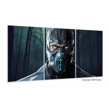 Imagem de Quadro Mortal Kombat Sub Zero decorativo Tela em Tecido 120x