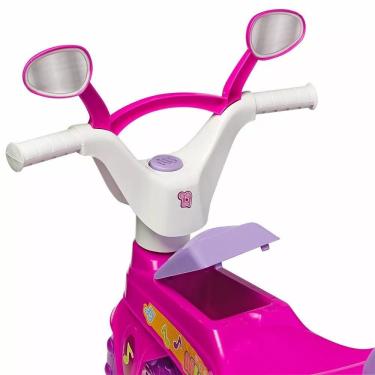 Imagem de Triciclo Baby Music Rosa com Haste Cotiplas 1802