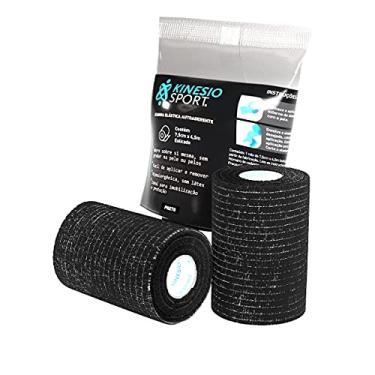 Imagem de Atadura Elástica Autoaderente Kinesiosport 7,5Cm X 4,5M, Kinesiosport, Preto (Esticada)