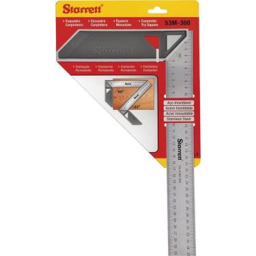 Imagem de Esquadro Starrett Para Carpinteiro Com Cabo Aluminio 300MM