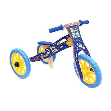 Imagem de Biciquetinha Triciclo 2 em 1 Azul (vira bicicleta de Equilíbrio) ASTRONAUTA, Aro