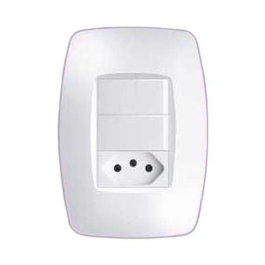 Imagem de Conjunto 1 Interruptor + 1 Tomada 20A - Elegance Fame
