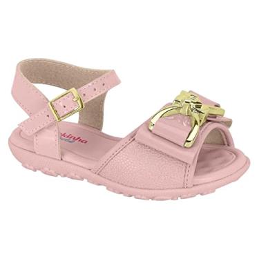 Imagem de Sandália Infantil Molekinha Laço Metal Baby - Rosa - 22