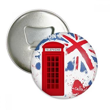 Imagem de Bandeira de Londres da Grã-Bretanha Reino Unido Vermelho Abridor de Garrafas Ímã de Geladeira Emblema Multifuncional