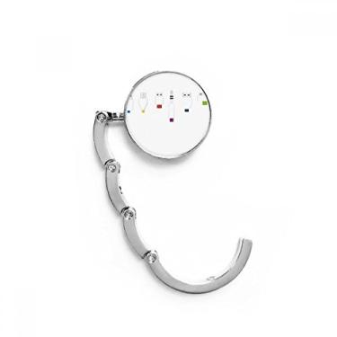 Imagem de Cabo de carregamento padrão gancho de mesa fecho decorativo extensão dobrável cabide