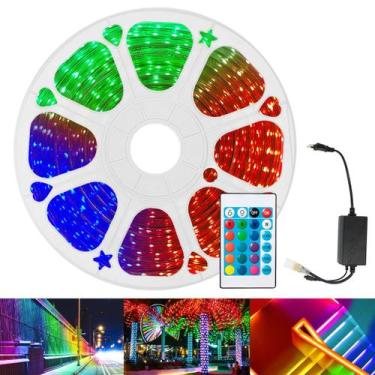 Imagem de Fita Led 5050 Rgb C/ 1 Controle+Fonte 220V 10Metros Ip65 - Ry