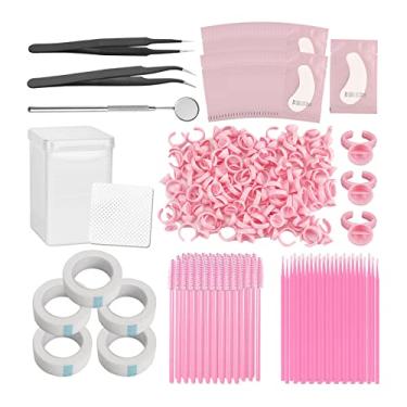 Imagem de Qudai Kit de Extensão de Cílios Conjunto de Prática de Extensão de Cílios Falsos Ferramenta de Treinamento de Enxerto de Cílios Ferramentas de Iniciação de Cílios para Enxerto de Cílios