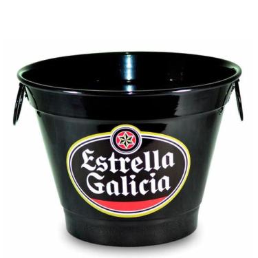Imagem de Balde De Gelo Térmico 6,5L Black Cerveja Estrella Galicia - Retrofenna
