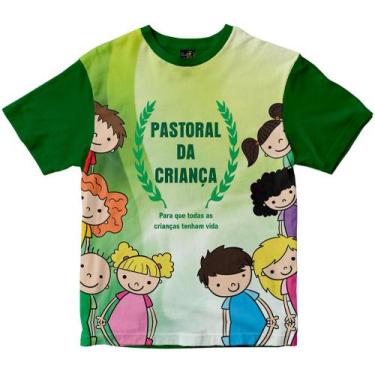 Imagem de Camiseta Religiosa Pastoral Da Criança Msu152 - Rainha Do Brasil