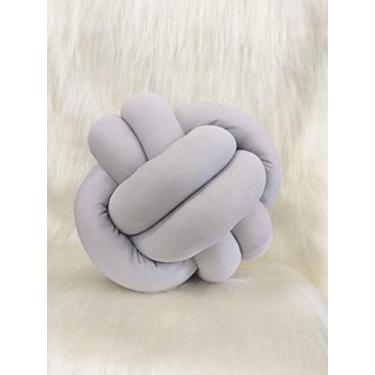 Imagem de Almofada Decorativa Nó Escandinavo para Sofá e Sala Cinza