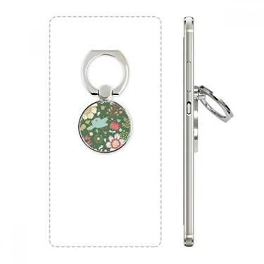 Imagem de Suporte de anel de telefone com pintura de planta verde escura suporte de laço ajustável