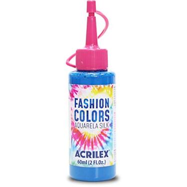 Imagem de Tinta Para Tecido, Aquarela Silk, Acrilex, Fashion Colors, Azul Celeste, 60 ml