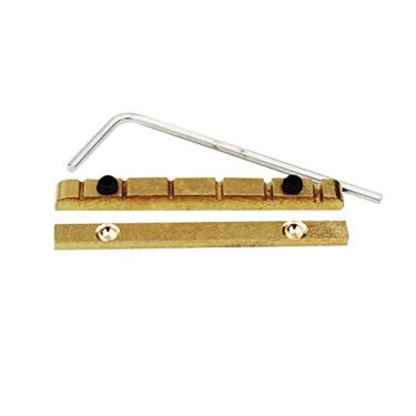 Imagem de Guyker 43mm Adjustable Guitar Nut - Bell Brass Nut (43 x 3.5mm) Split Regulation Replacement Parts Compatible with Stratocaster Strat ST Style Guitar