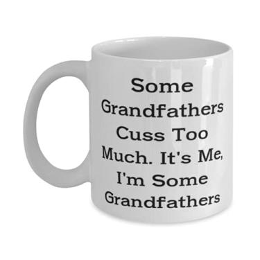 Imagem de Caneca Some Grandfathers Cuss Too Much. It's Me, I'm Some Grandfathers 325 ml, presente de avô de neto, xícara fofa para vovô