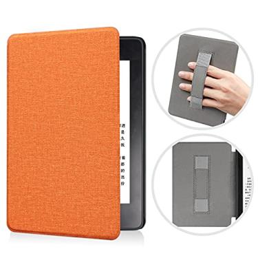Imagem de CCOO Capa com alça de mão para Kindle Paperwhite antes de 2018 E-Reader, capa de tecido ultrafino com função de despertar/hibernar automática, adequada apenas para modelos DP75SDI ou EY21, laranja