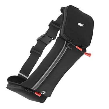 Imagem de Conjunto de Cintura para Corrida, Cinto de Hidratação Portátil à Prova d'água Com 3 Bolsos Grandes para Homens e Mulheres para Esportes Ao Ar Livre (Preto)