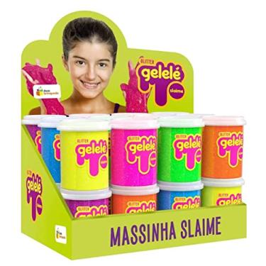 Imagem de Slime com glitter Gelelé 152g KIT C/12 sortido