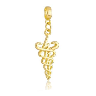 Imagem de Work Semijoias Berloque Símbolo da Fisioterapia Banhado a Ouro 18k