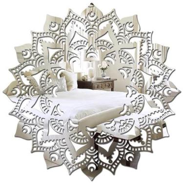 Imagem de Espelho Decorativo Decoração Sala Quarto Cozinha Mandala - 3D Fantasy