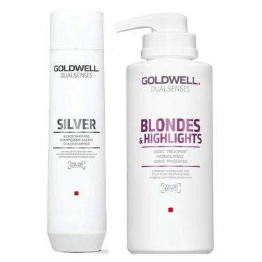 Imagem de Kit Goldwell s Silver Shampoo e Tratamento de 60 Sec