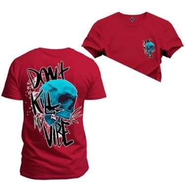 Imagem de Camiseta Plus Size Premium Estampada Algodão Kill Vibe Frente Costas Bordo G5