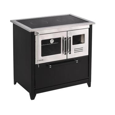 Imagem de Fogão a Lenha Prime Glass Preto Esquerdo Hidro 22466