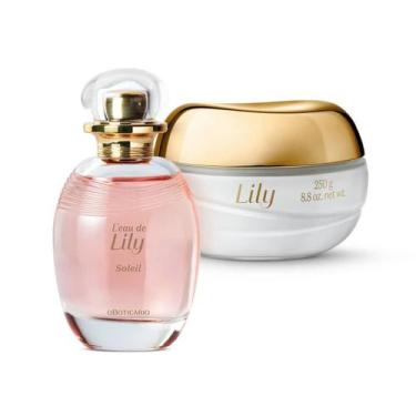 Imagem de Combo Kit Perfume Lily Soleil Desodorante Colônia 75ml + Creme Acetina