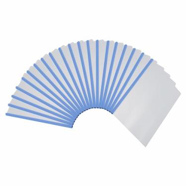 Imagem de PATIKIL Capas de relatório transparentes com barra deslizante, 20 peças de capas de currículo com aderência deslizante de 10 mm, capacidade de 75 folhas, pastas de apresentação A4 para arquivo,