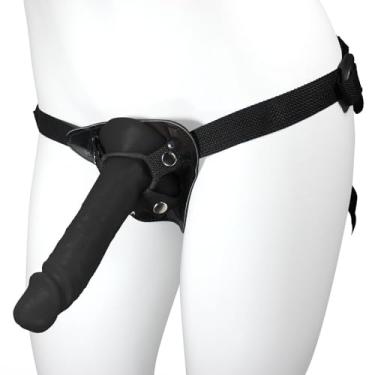 Imagem de Cinta Peniana Ajustável com Pênis Realístico Loki 16 x 4cm Preto