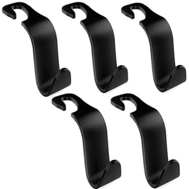 Imagem de (5 peças) Ganchos de encosto de cabeça de assento de carro universal organizador de encosto de cabeça gancho de armazenamento para bolsa de mantimentos bolsa acessórios de carro