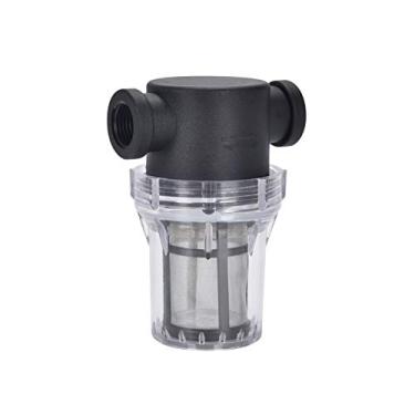 Imagem de IMXMI Filtro de água, filtro de tubo torcido de 1/5.1 cm, capa de nylon PA66, tigela de policarbonato, tela inoxidável 304 (filtro de água fêmea de malha de 1/5.1 cm)