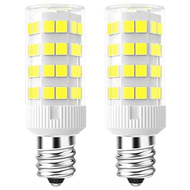 Imagem de Lâmpadas de LED E12 Lâmpada C7 5W Luz Diurna Branca 6000K 110V 120V Lâmpada Candelabro E12 Base 40W Equivalente, Não Regulável (pacote com 2)