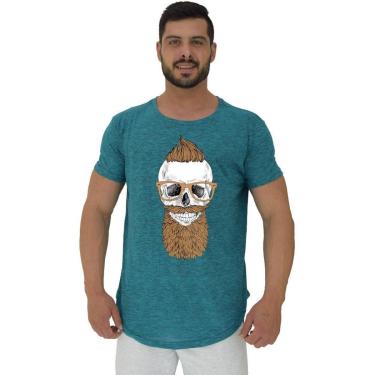 Imagem de Camiseta Longline MXD Conceito Caveira Moicano Masculina-Masculino