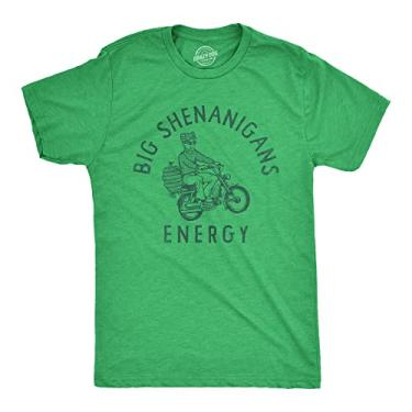 Imagem de Crazy Dog Tshirts Camiseta masculina Big Shenanigans Energy Funny St Paddys Day Drinking Partying Vibes Tee for Guys, Verde mesclado - ENERGY, 3G