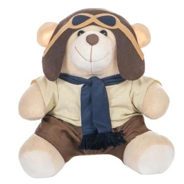 Imagem de Urso De 25cm Para Nicho Decoração Menino Aviador Marinho Bebê Baby Decoração Quarto Festa Pelúcia Presente Revelação Deluxe