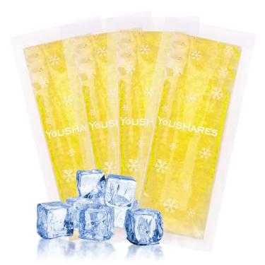 Imagem de YOUSHARES Bolsas de gelo aprovadas pela TSA para estojo de viagem com refrigerador de insulina - Pacotes de freezer pequenos reutilizáveis para medicamentos (4 peças, amarelo)